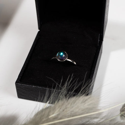 Milchstraße | 925 Sterling Silber | Galaxie Glasring